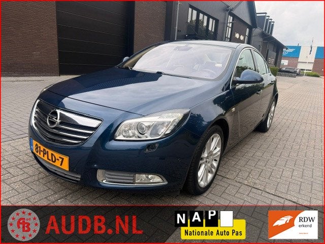 Opel Insignia 1.6 T Cosmo| VOL LEER| 148807KM|SEDAN|, Auto's, Opel, Gebruikt, 4 cilinders, Blauw, Leder en Stof