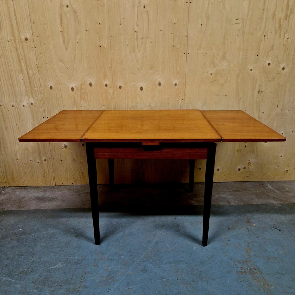 60's vintage eettafel vierkante uitschuifbare tafel, Ophalen of Verzenden