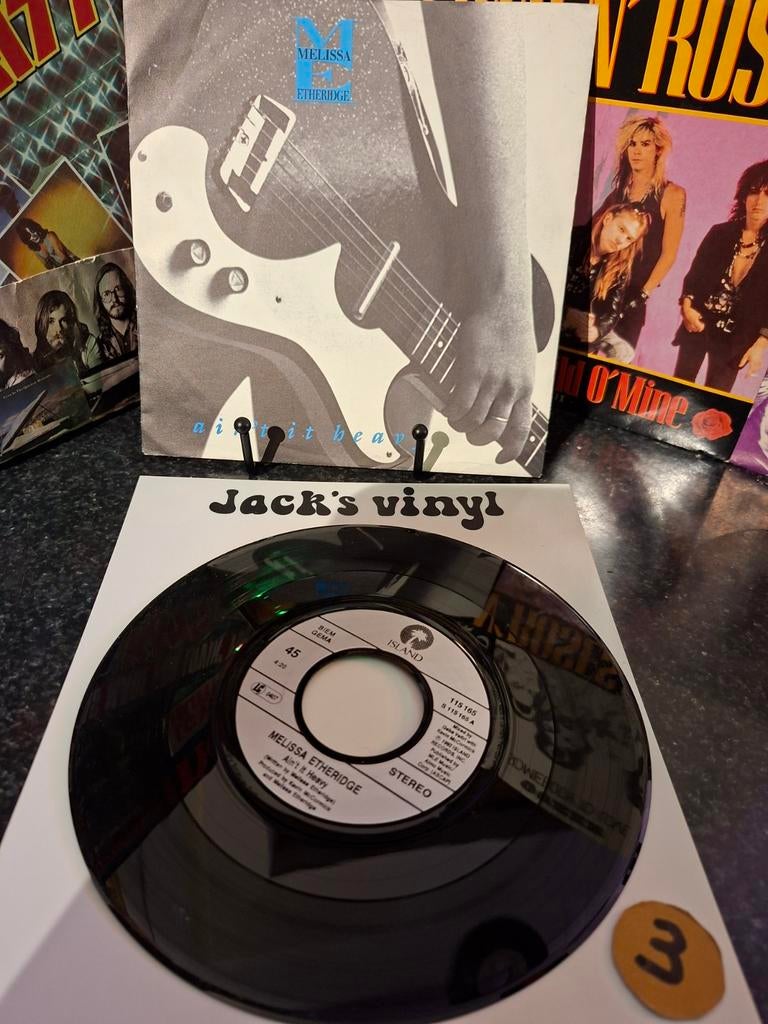 Melissa Etheridge - Ain't It Heavy 7 inch single 1992/3, Cd's en Dvd's, Vinyl | Rock, Zo goed als nieuw, Beschermende buitenhoes