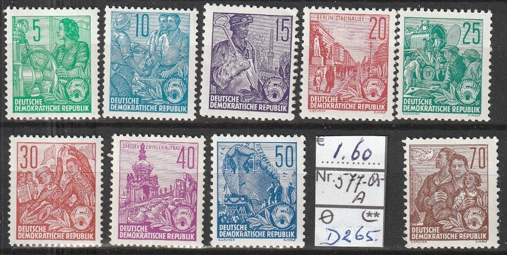 DDR 5-jarenplan Michel 577-85A Nr.D265p, Verzenden, DDR, Postfris
