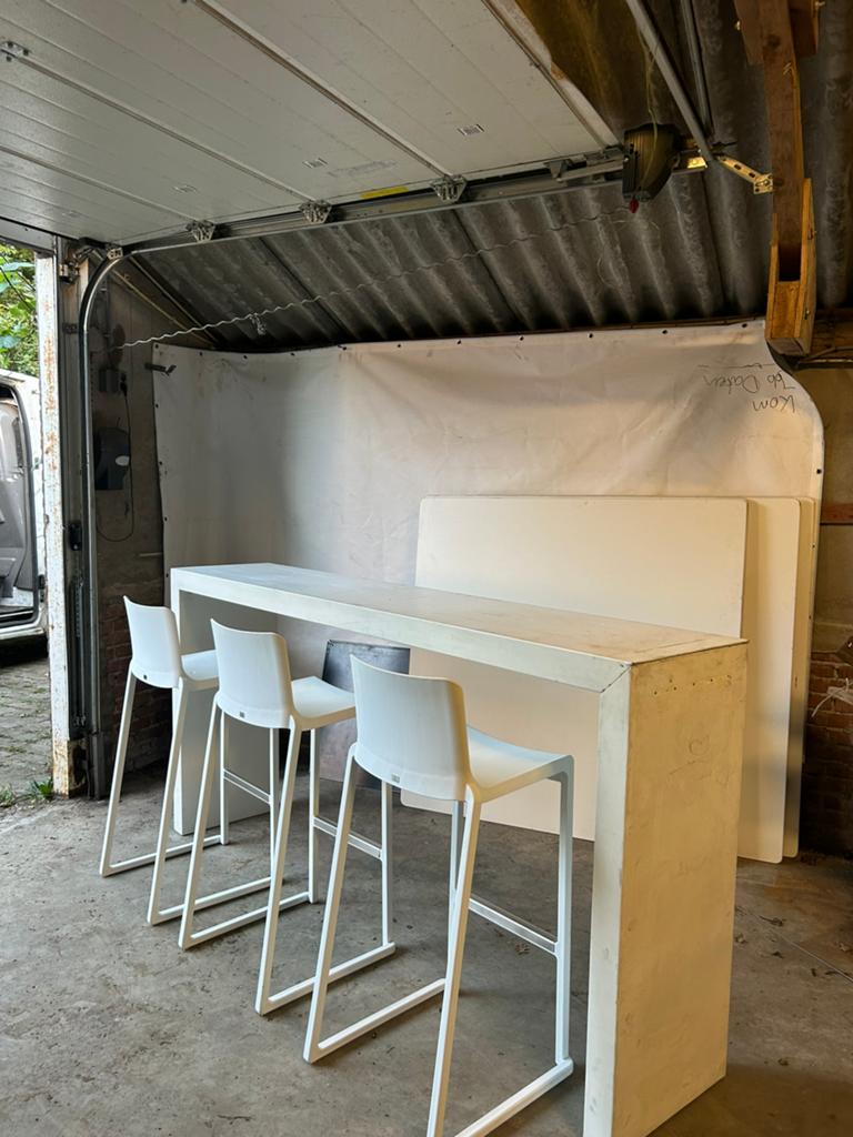 Bartafel statafel terras meubilair aluminium tafels, Ophalen, Zo goed als nieuw