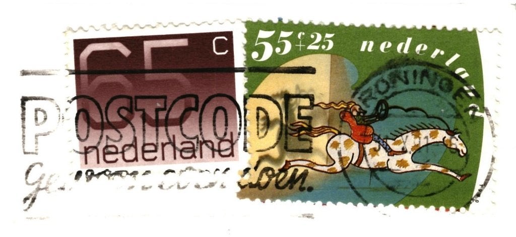 988454	Groningen	80+ hoge der A	_ zegel	Paardesport VHK, Verzamelen, Ophalen of Verzenden, 1980 tot heden, Gelopen, Groningen