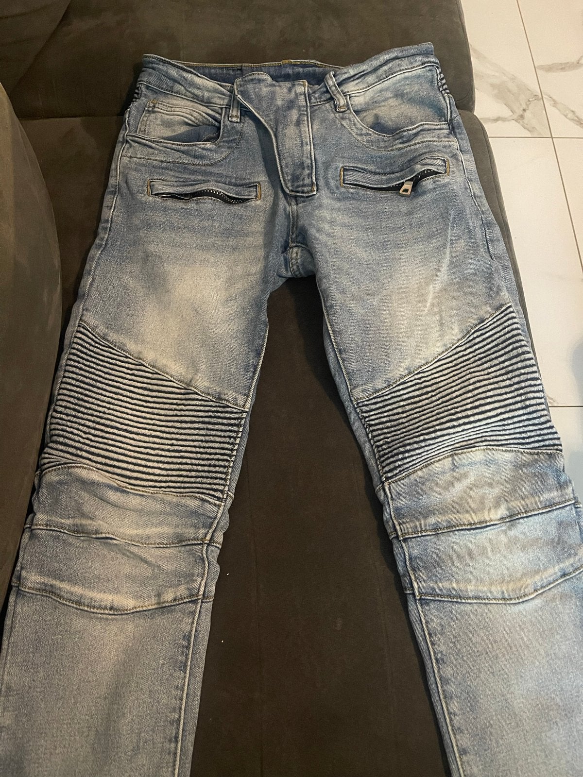 Balmain Paris Jeans - Maat W28, Ophalen, Gedragen, Blauw, W32 (confectie 46) of kleiner