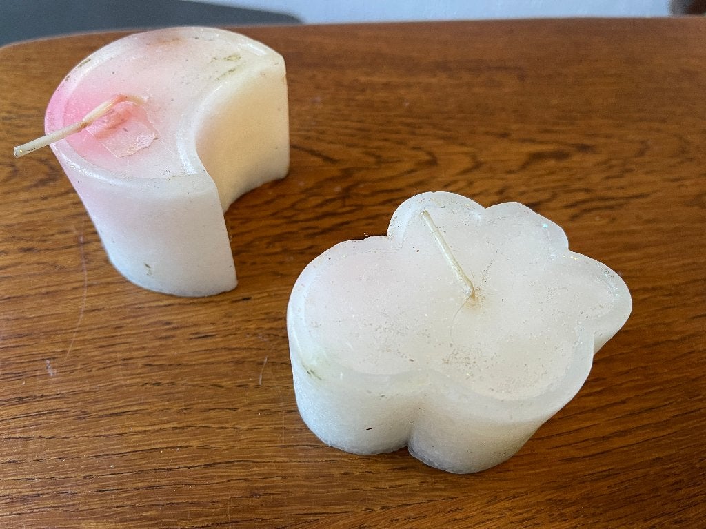 2 Kaarsen "Maan" en "Wolk" 'Jaren 80' Nieuw, Ophalen of Verzenden, Nieuw, Kaars
