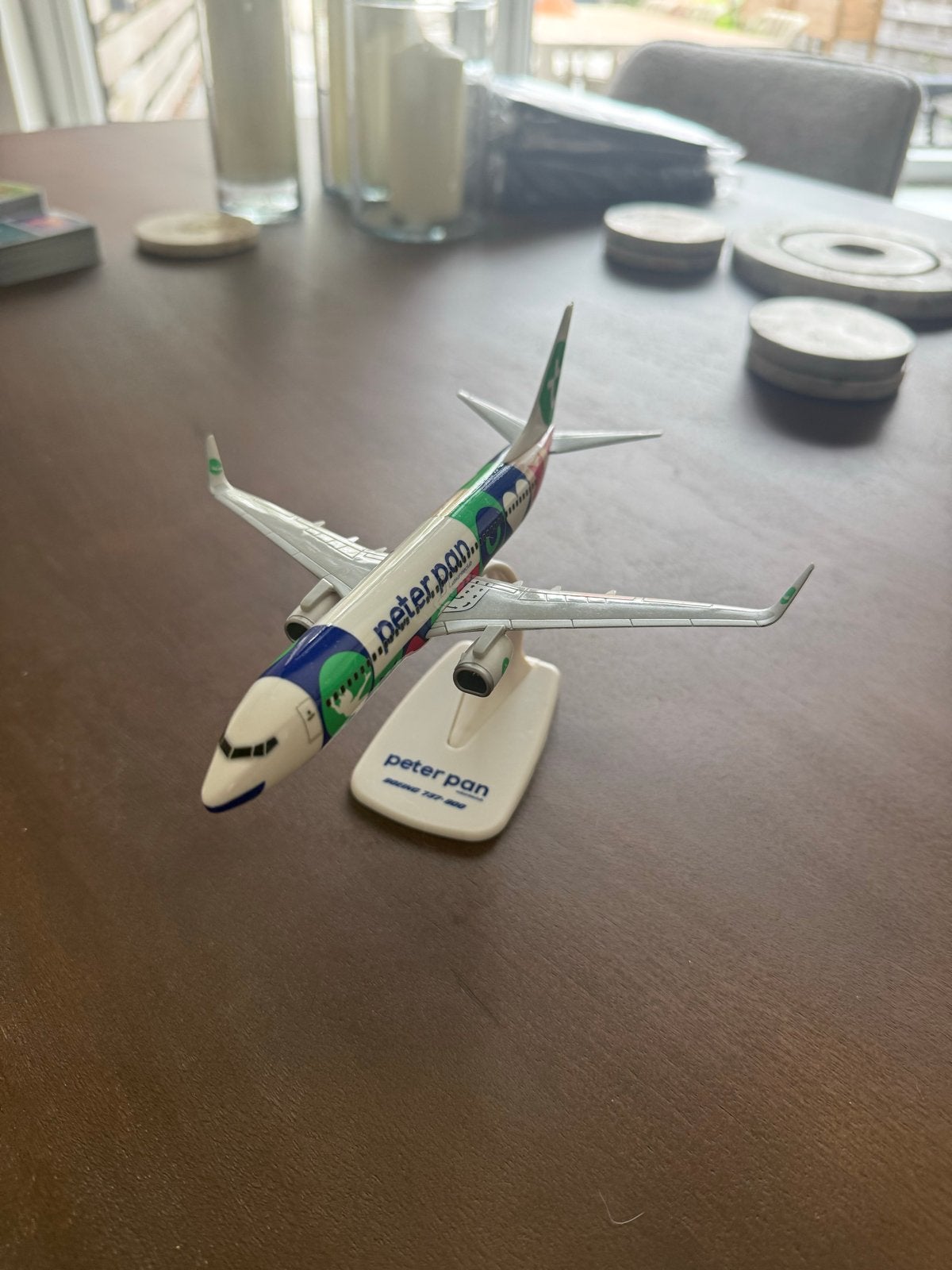 Peter Pan Boeing 737-800 Vliegtuigmodel, Overige merken, 1:72 tot 1:144, Ophalen of Verzenden, Zo goed als nieuw