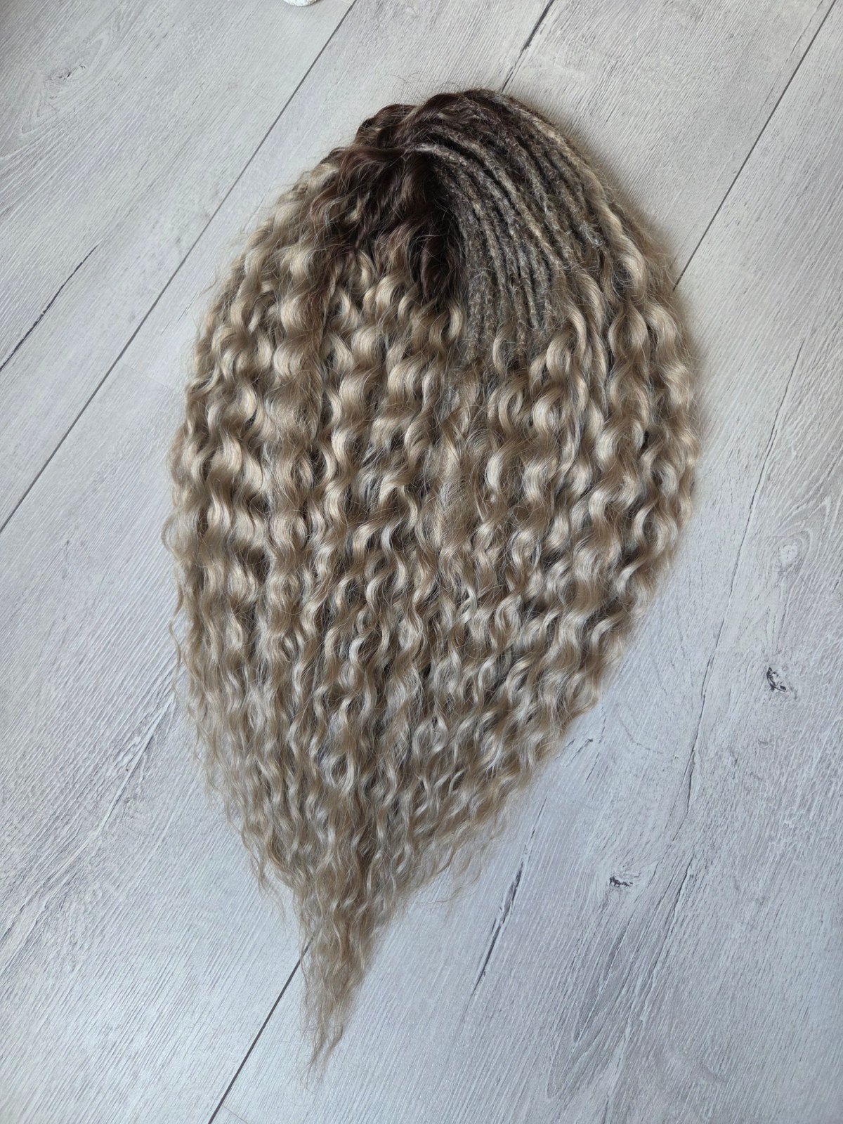 Krul dreads - Ombre beige/koel blond, Ophalen of Verzenden, Nieuw