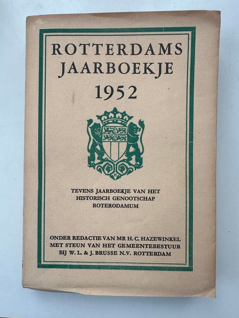 Rotterdams Jaarboekje 1952 - Historisch Genootschap, Ophalen of Verzenden, 20e eeuw of later, Gelezen