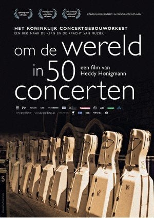 OM   DE   WERELD   IN  50   CONCERTEN      filmposter., Rechthoekig Staand, Verzenden, Nieuw, A1 t/m A3