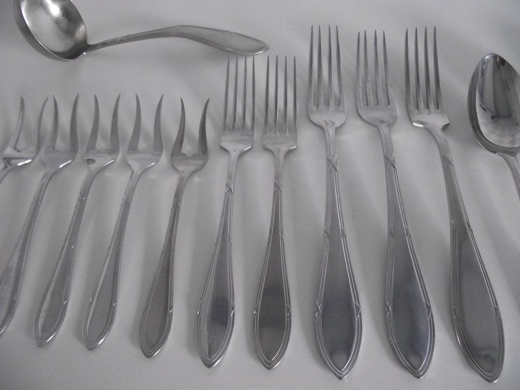 30 divers RVS kruisband strikfilet bestek Gero Sola SBS p st, Antiek en Kunst, Antiek | Bestek, Ophalen of Verzenden