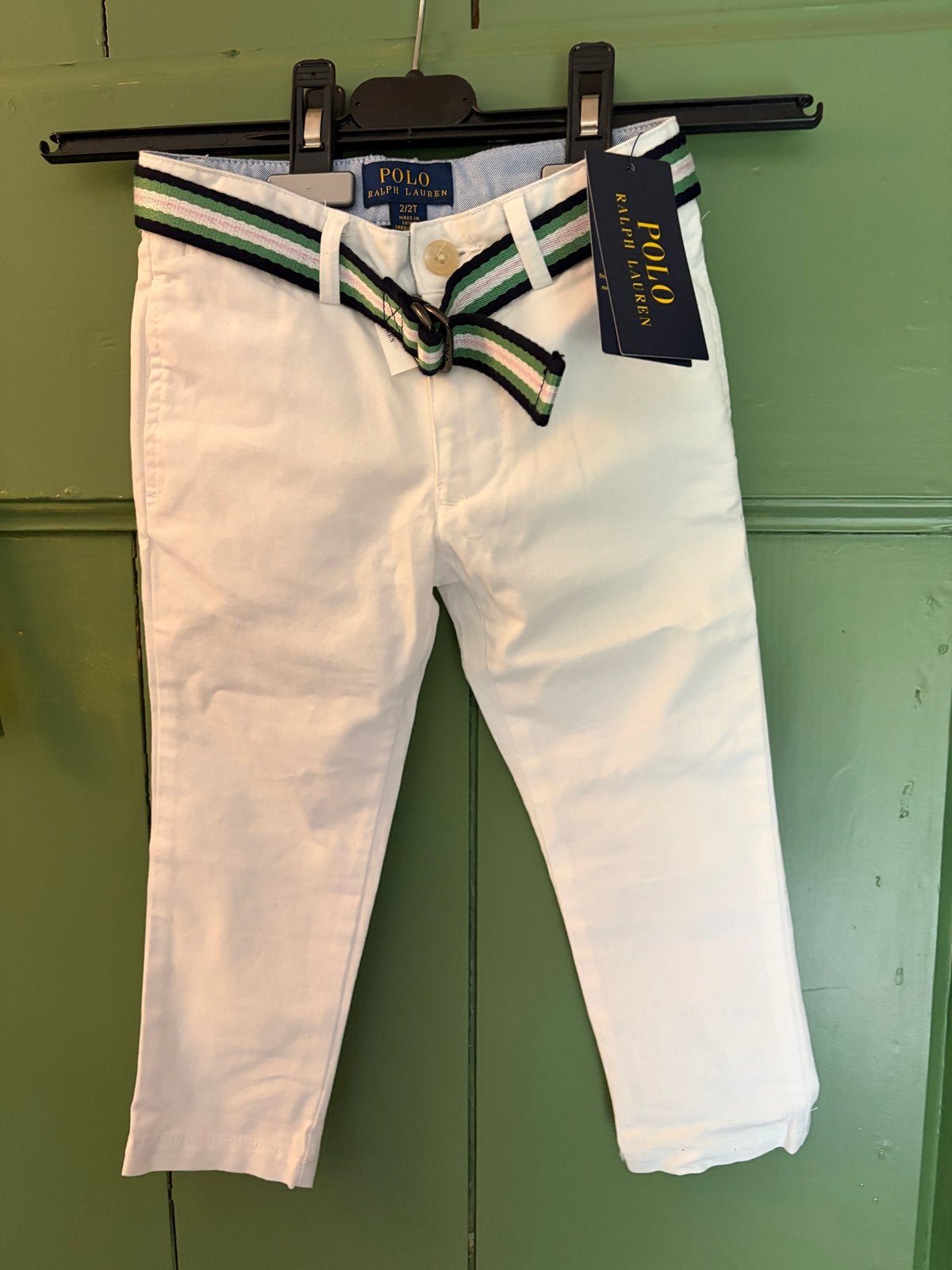 Nieuwe Polo Ralph Lauren broek, wit, maat 2/2T, Ophalen, Nieuw, Jongen of Meisje