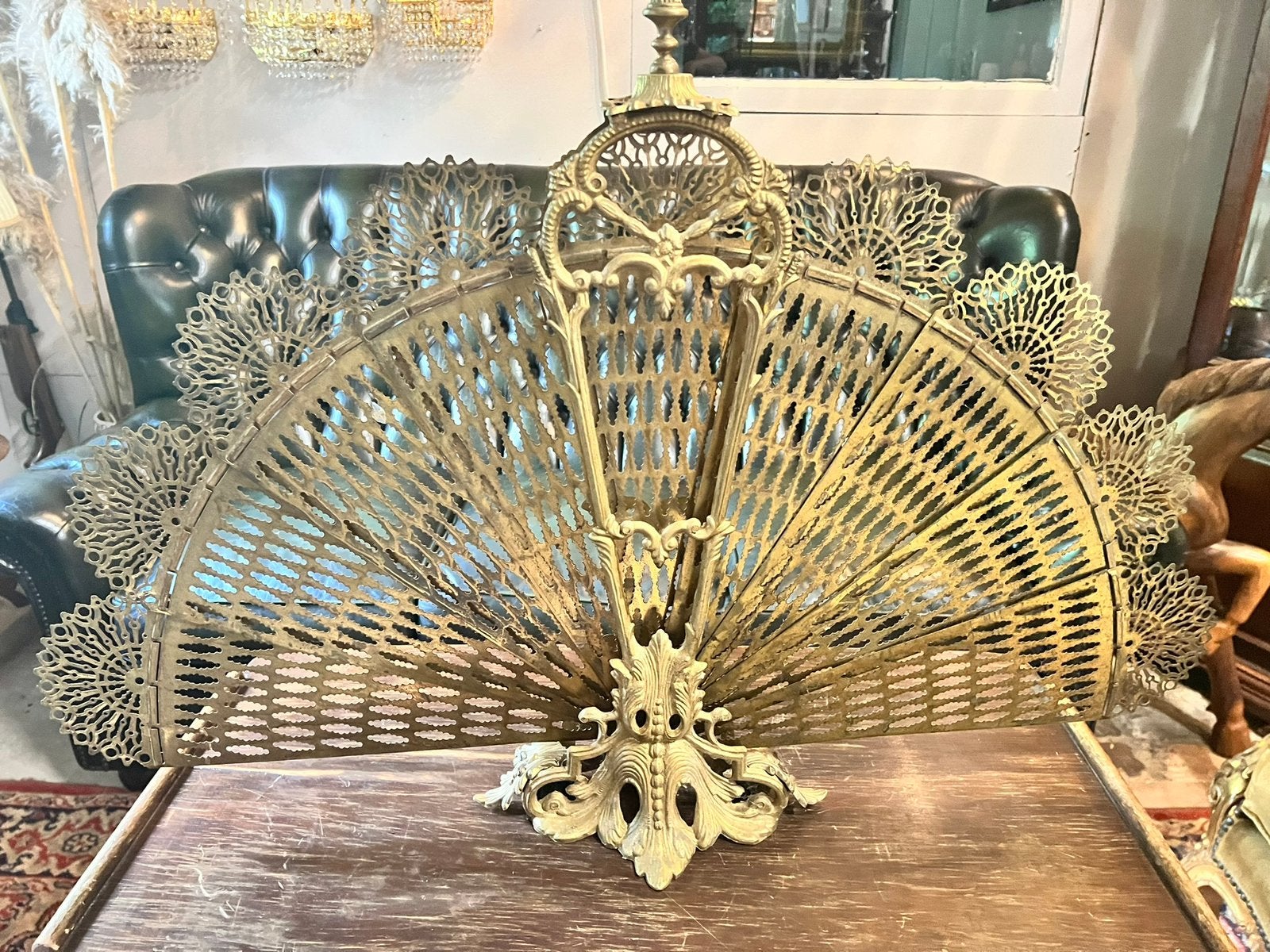 Prachtige antieke Pauw | Peacock | haardscherm, Ophalen of Verzenden