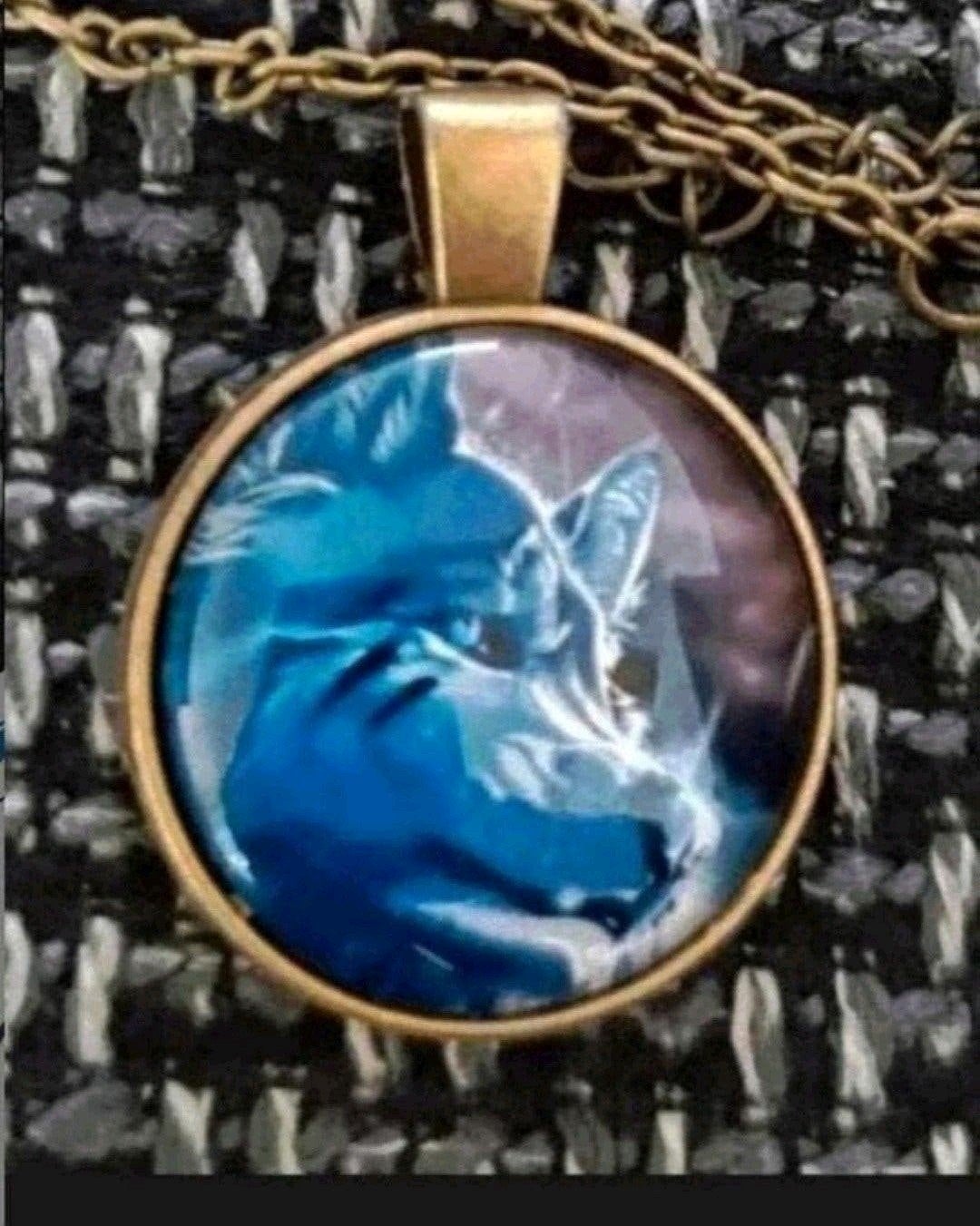 ketting Wolf, Verzenden, Nieuw, Goud, Met hanger