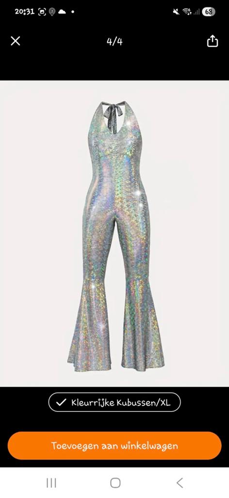 Disco outfit maat 42, Verzenden, Maat 42/44 (L), Kleding, Overige thema's