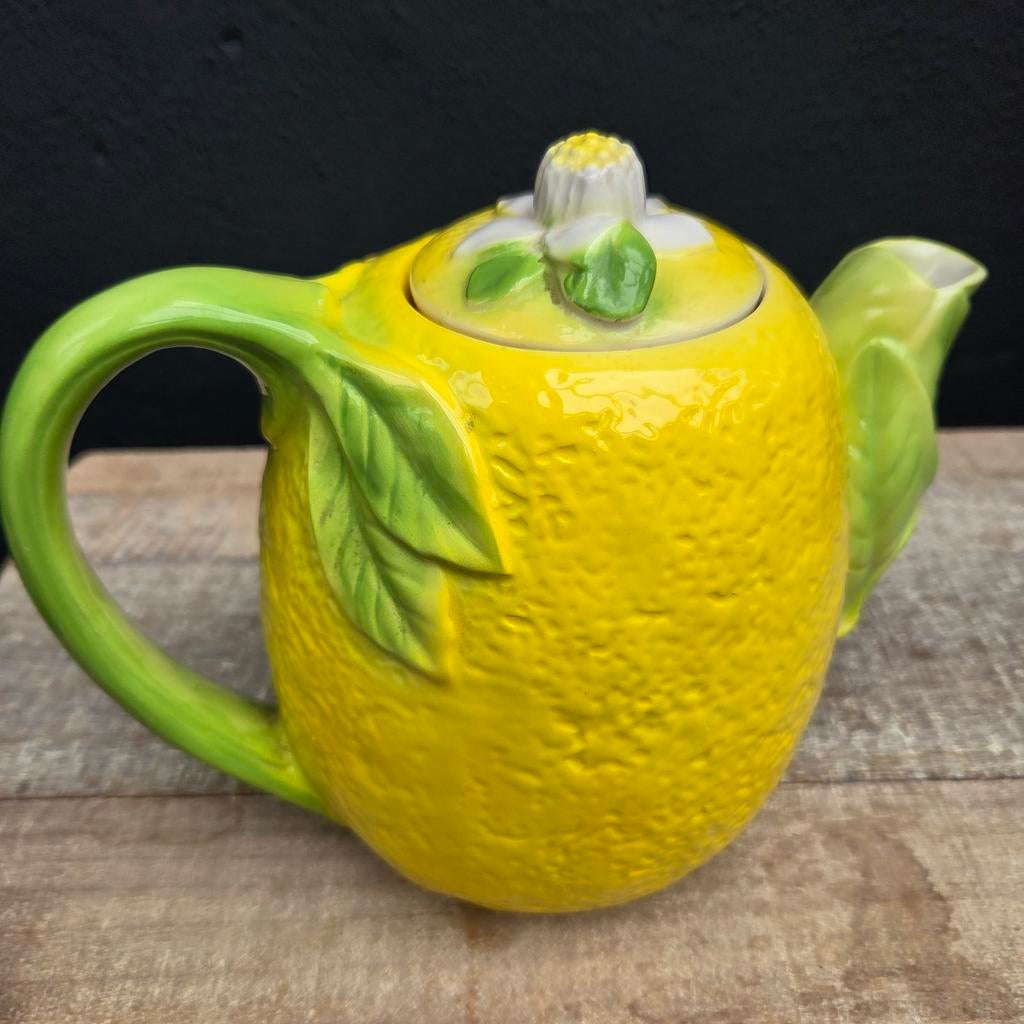 Vintage Aardewerk Theepot Citroen Design, Antiek en Kunst, Antiek | Keramiek en Aardewerk, Ophalen of Verzenden
