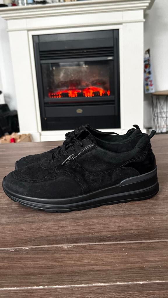 Waldläufer "All Black" Orthopedische Sneakers Dames - UK 6, Ophalen of Verzenden, Zo goed als nieuw, Zwart, Sneakers of Gympen
