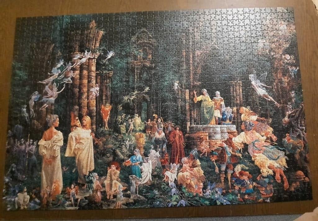 Puzzle: Elfenland, Hobby en Vrije tijd, Denksport en Puzzels, Ophalen of Verzenden, 500 t/m 1500 stukjes, Zo goed als nieuw