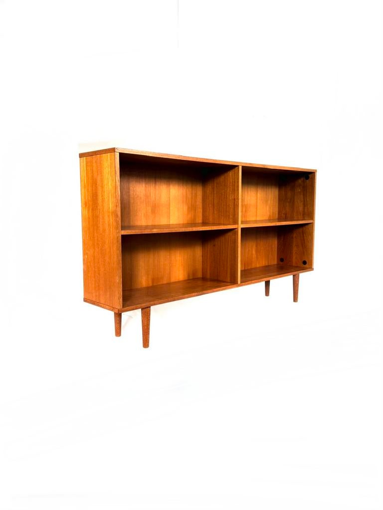 Vintage Deense teakhouten vakkenkast/boekenkast ‘60, Met plank(en), 100 tot 150 cm, 150 tot 200 cm, Teakhout