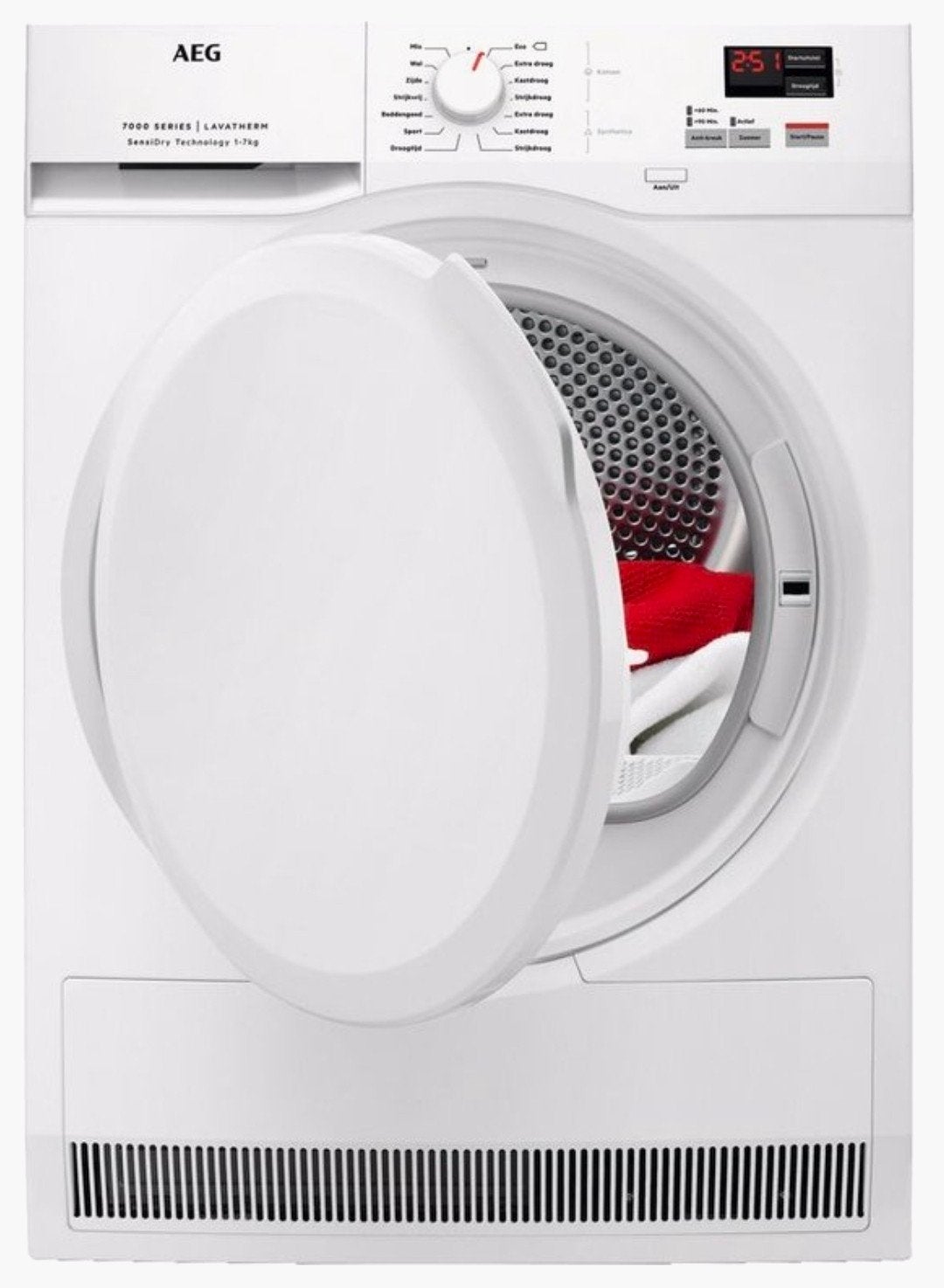 AEG T7DBNP400 Lavatherm SensiDry 7kg Warmtepompdroger A++, Witgoed en Apparatuur, Ophalen, 6 tot 8 kg, Anti-kreukfase, Overige typen