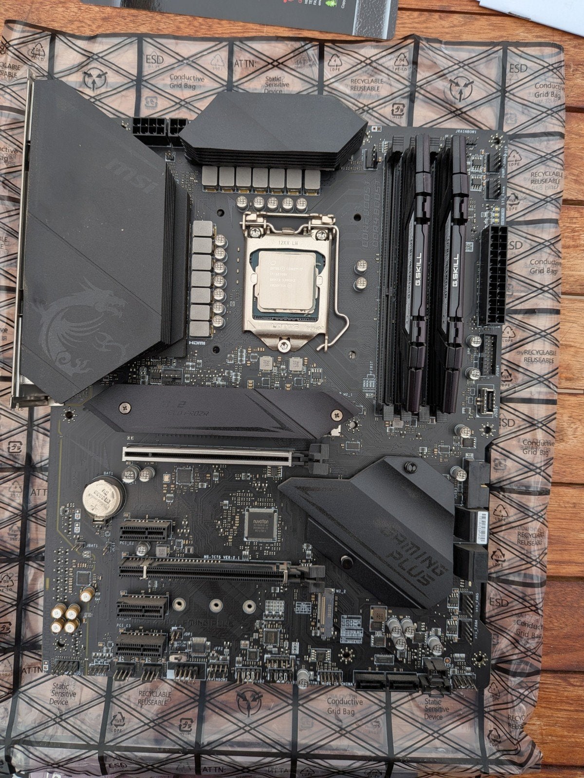 Moederbord met i7 10700k en 32gb ddr4 RAM, Gebruikt, 32 GB, Ophalen of Verzenden, Gaming
