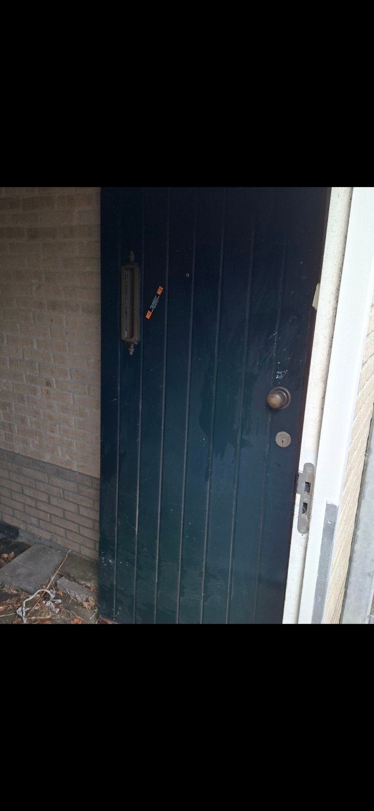Hardhouten Voordeur, Gebruikt, 80 tot 100 cm, Ophalen of Verzenden, Buitendeur