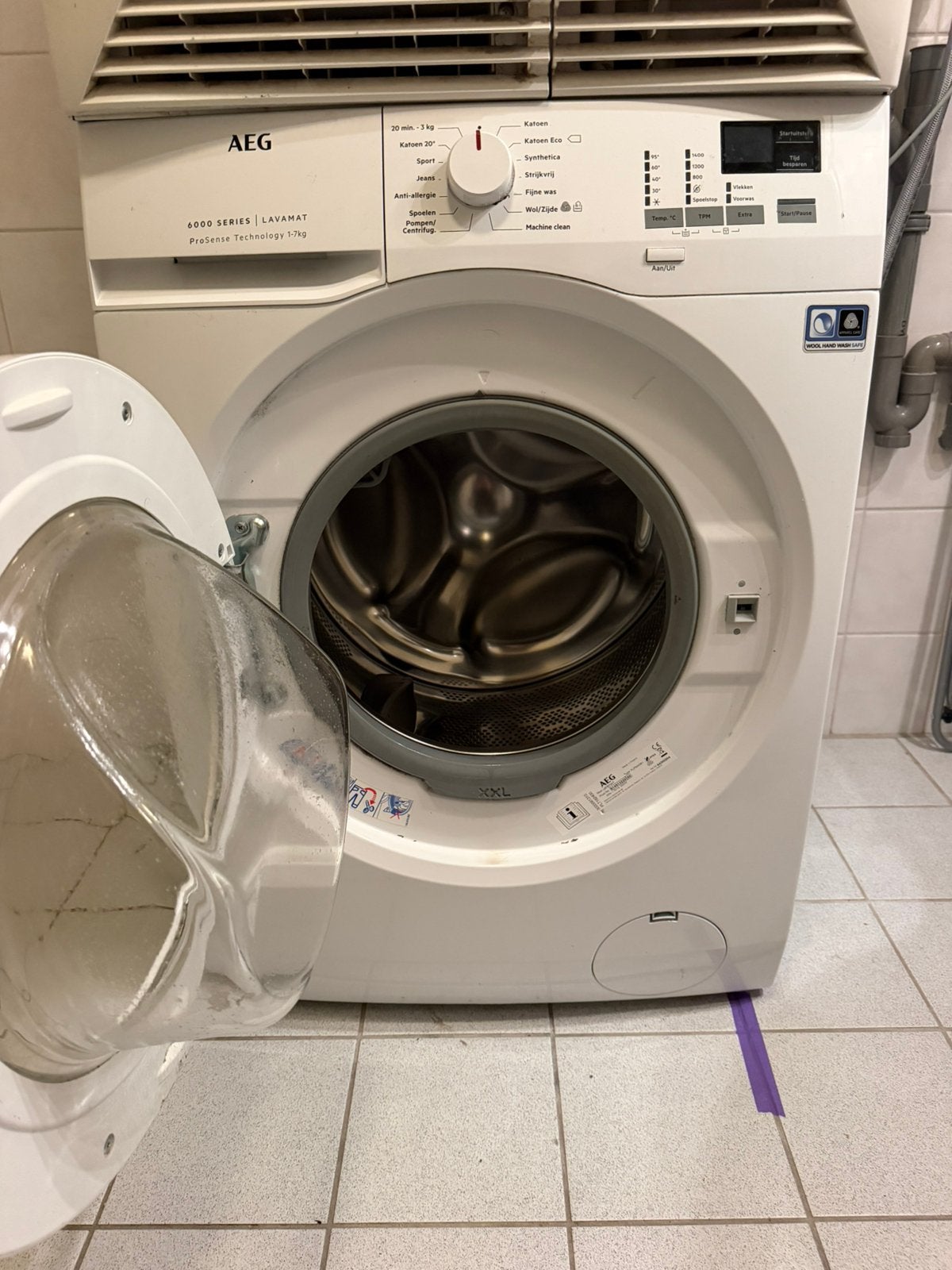 AEG 6000 Series Lavamat ProSense Wasmachine –7KG–1400 toeren, Ophalen, 8 tot 10 kg, Kort programma, 85 tot 90 cm