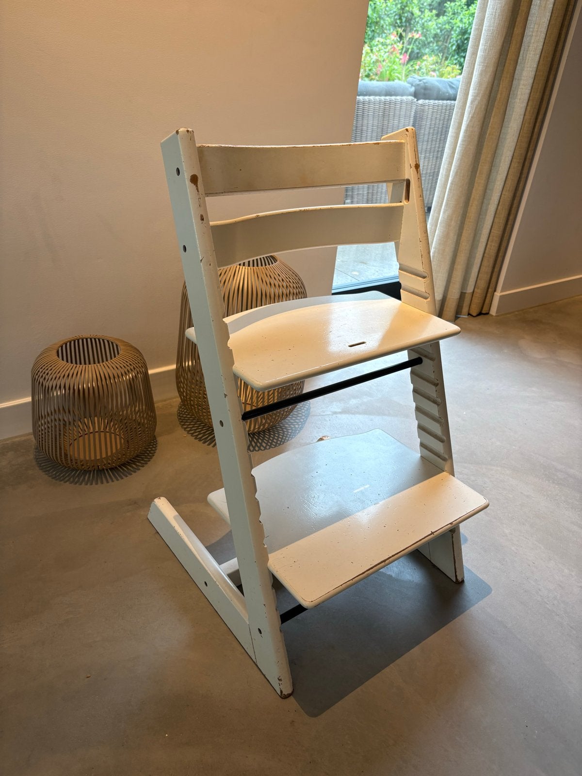 Stokke Tripp Trapp meegroeistoel - Wit, Ophalen, Gebruikt, Meegroeistoel, Aanschuifbaar