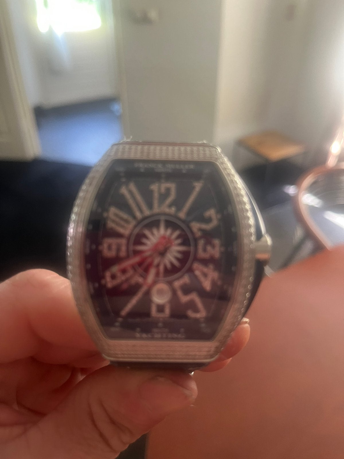 Mooi frank muller horloge, Ophalen of Verzenden, Zo goed als nieuw, Leer, Overige merken