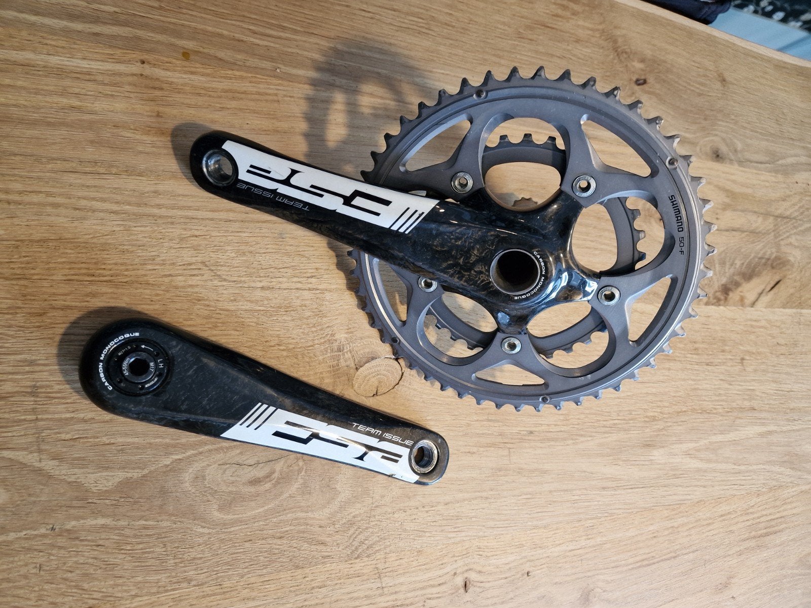 FSA Carbon compact Crankstel CK-8061 172.5L B, Fietsen en Brommers, Fietsonderdelen, Crankstel of Pedalen, Gebruikt, FSA, Ophalen of Verzenden