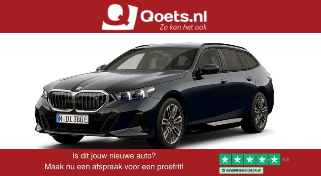 BMW i5 Touring eDrive40 M Sport Edition 84 kWh Trekhaak - B&, Automaat, 12 maanden, Achterwielaandrijving, Zwart