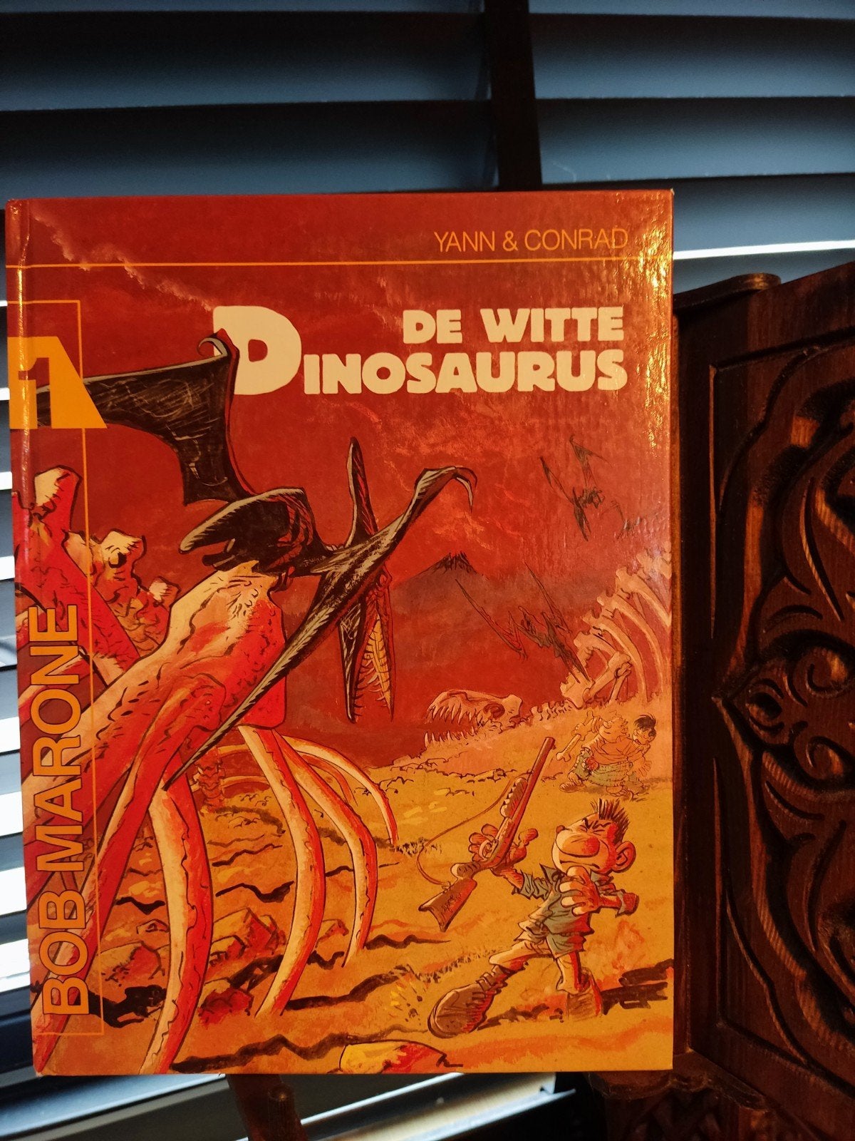 de witte dinosaurus, Boeken, Eén stripboek, Ophalen of Verzenden, Gelezen
