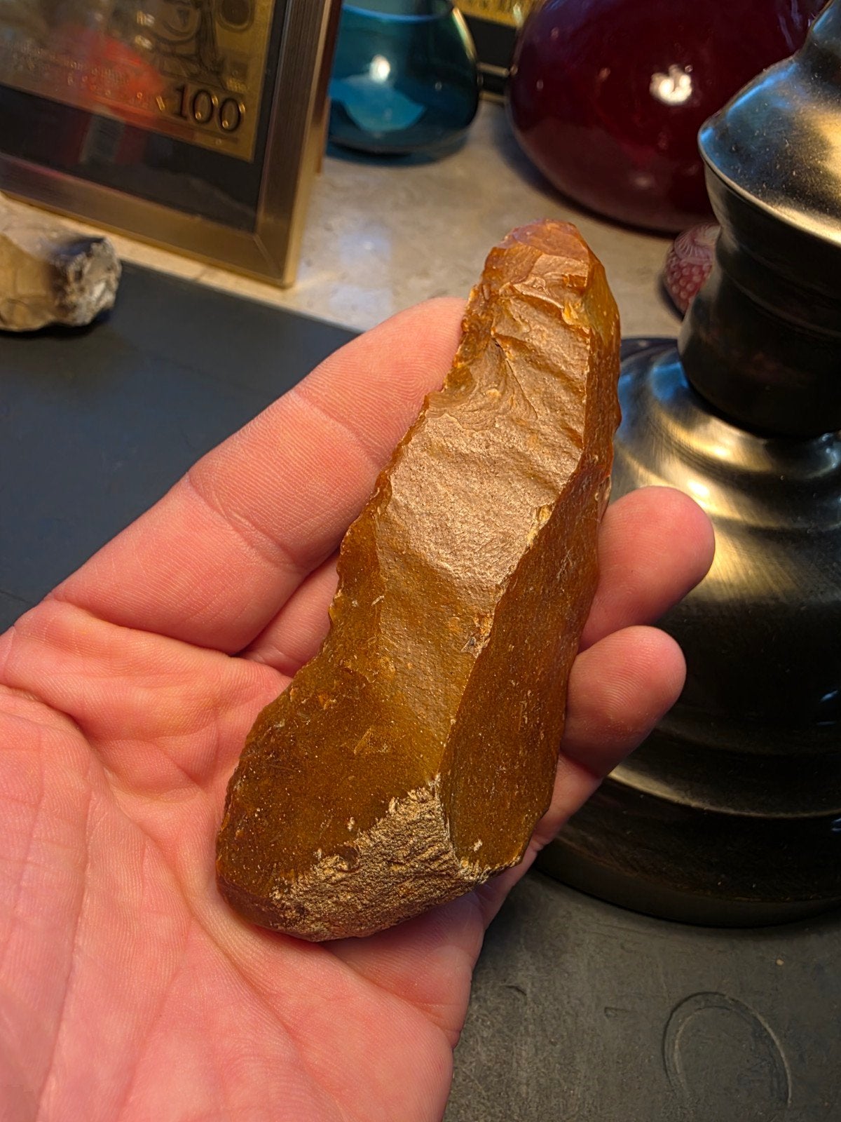 Vuistbijl biface prehistorie oude verzameling, Verzamelen, Ophalen of Verzenden