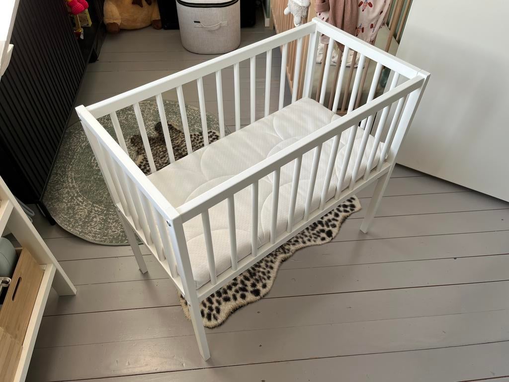 Witte Prénatal wieg Elian 40x80 incl. Zzzoo matras, Kinderen en Baby's, Babywiegjes en Ledikanten, Ophalen, Zo goed als nieuw