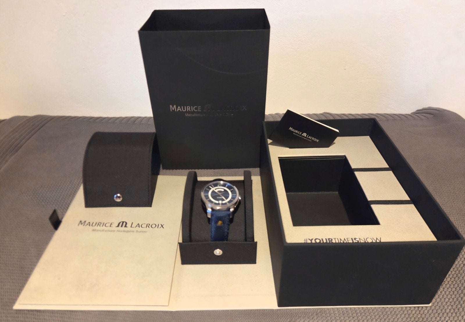 Maurice lacroix horloge Pontos day date automatic - nieuw!, Overige merken, Leer, Polshorloge, Nieuw