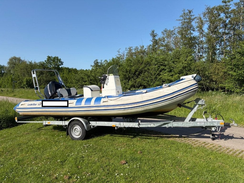 Lodestar rib 610 + Mercury 90pk + KALF trailer complete set!, Watersport en Boten, Rubberboten, Gebruikt, Zonnedek, 6 m, Lodestar