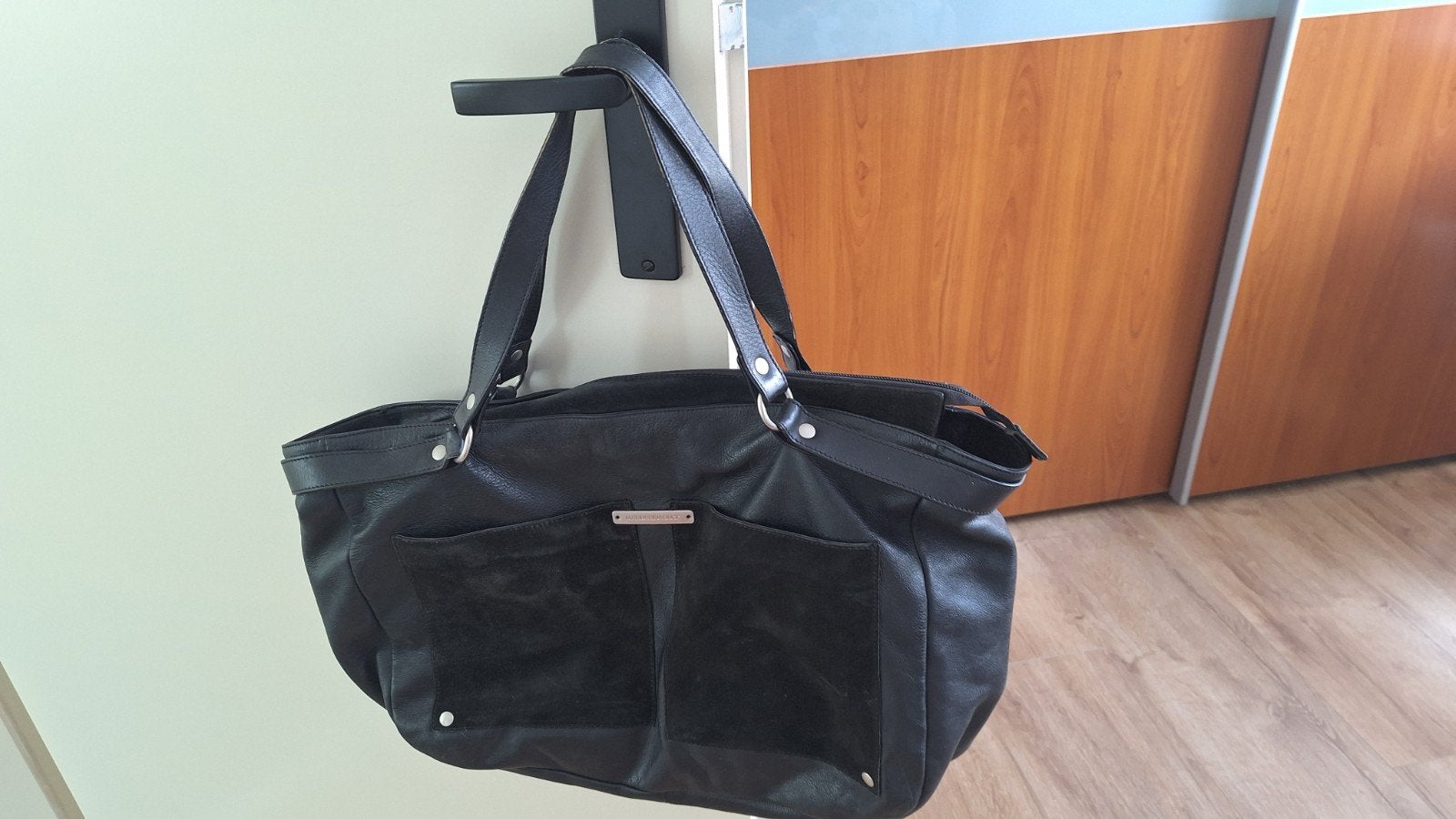Mandarina Duck shopper zwart leer en suède, Ophalen of Verzenden, Zo goed als nieuw, Zwart, Shopper