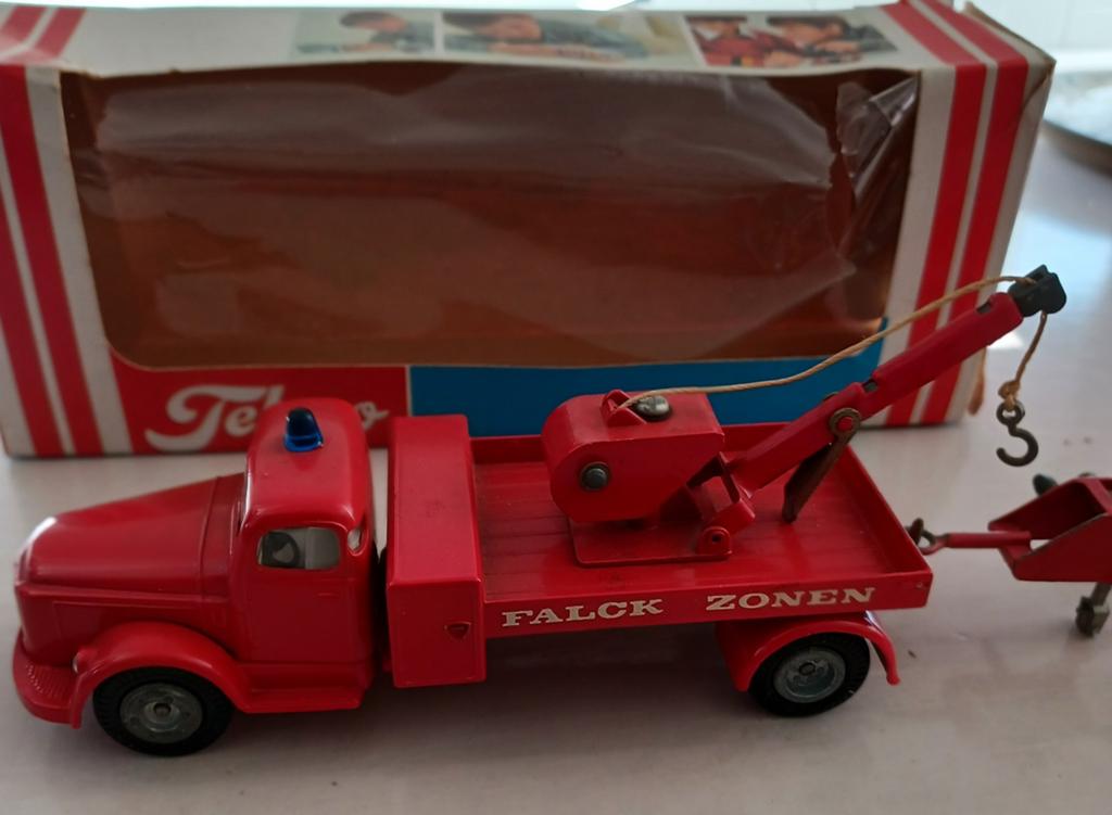 Volvo kraanwagen + aanhanger Tekno Denemarken no.436+doos., Ophalen of Verzenden, Zo goed als nieuw, Auto, Overige merken