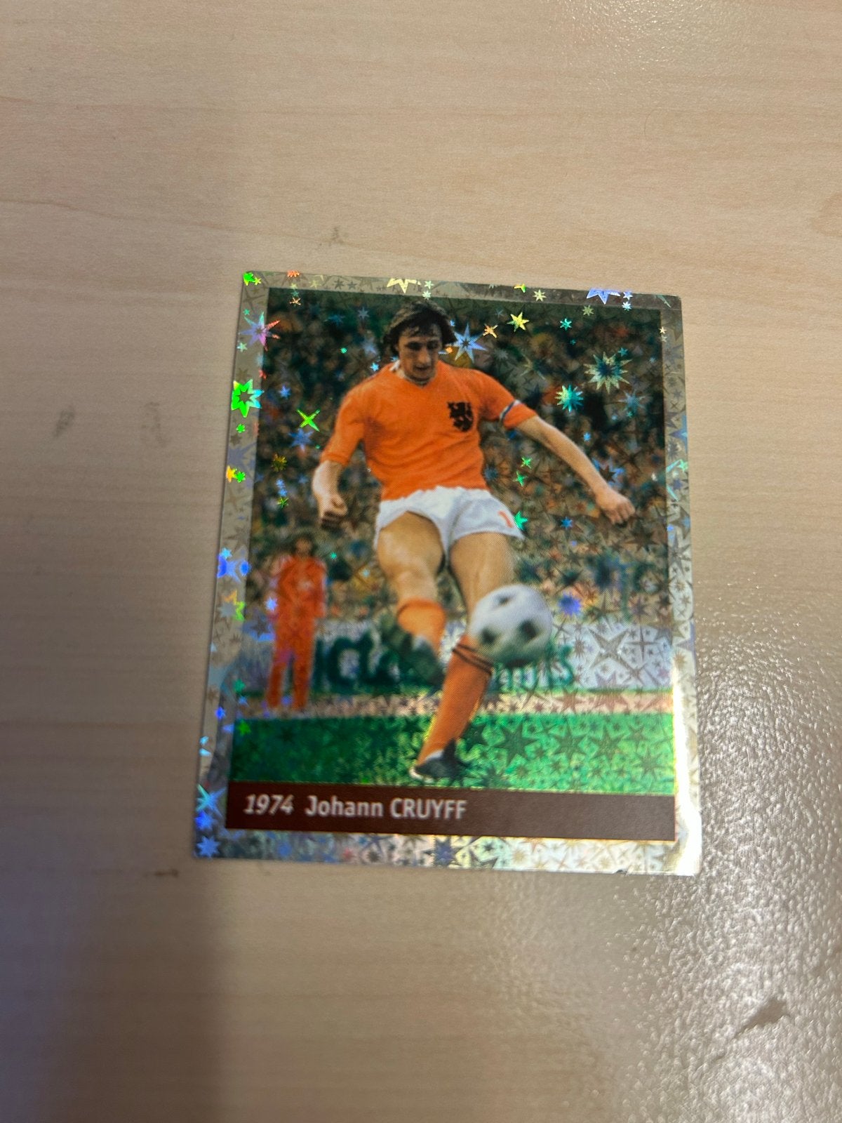 Johan Cruyff 1974 WK Voetbal Plaatje, Ophalen of Verzenden, Zo goed als nieuw, Sticker