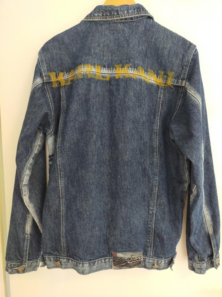 Vintage Karl Kani spijkerjas, Kleding | Heren, Ophalen, Zo goed als nieuw, Maat 48/50 (M), Blauw