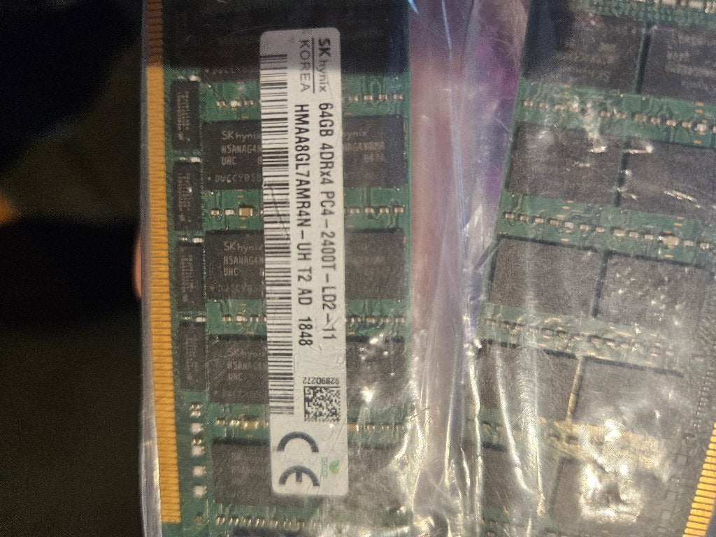 3x SK Hynix 64GB 2400T LRdimm ECC, Server, DDR4, Ophalen of Verzenden, Zo goed als nieuw