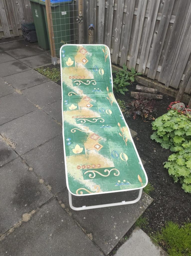 Vintage Kurz ligbed, Tuin en Terras, Ophalen, Gebruikt, Metaal, Inklapbaar