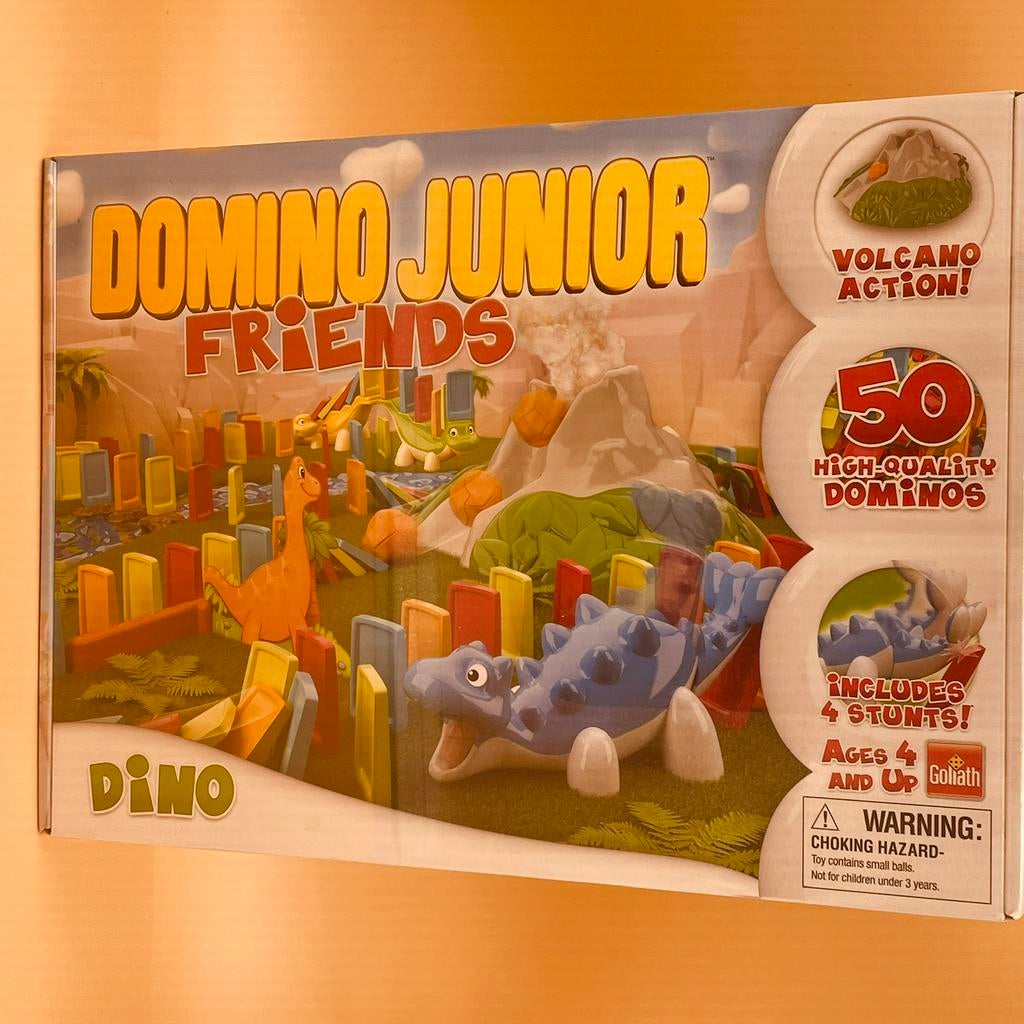 Domino Junior Friends Dino - 50 dominostenen, Een of twee spelers, Ophalen of Verzenden, Nieuw