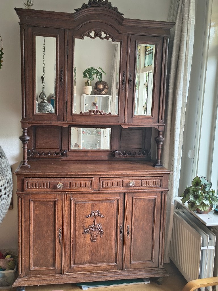 buffetkast, Huis en Inrichting, Kasten | Buffetkasten, Ophalen, Gebruikt, 200 cm of meer, Eikenhout