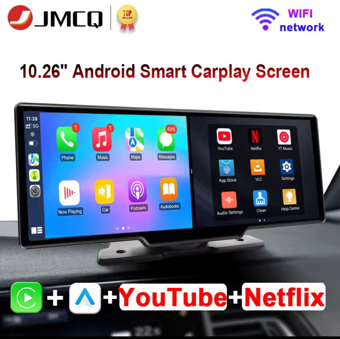 JMCQ Universele 10.26 "Android  scherm bijna nieuw, Ophalen of Verzenden, Zo goed als nieuw