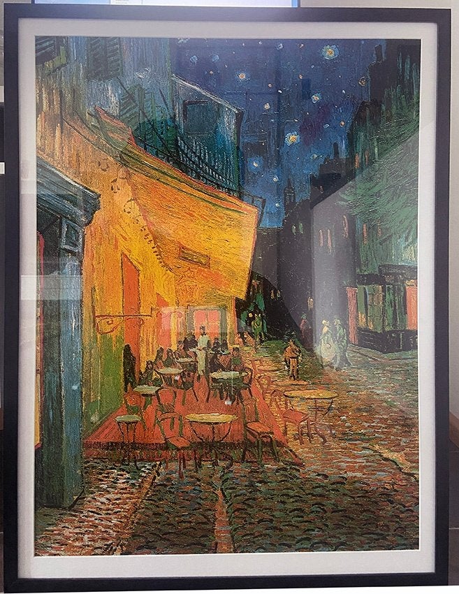 Vincent van Gogh, Terrasse du café le soir, Place du forum, Ophalen