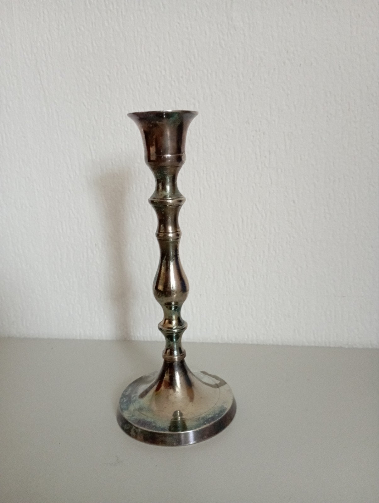 Silver plate kandelaar ., Antiek en Kunst, Ophalen of Verzenden, Overige materialen