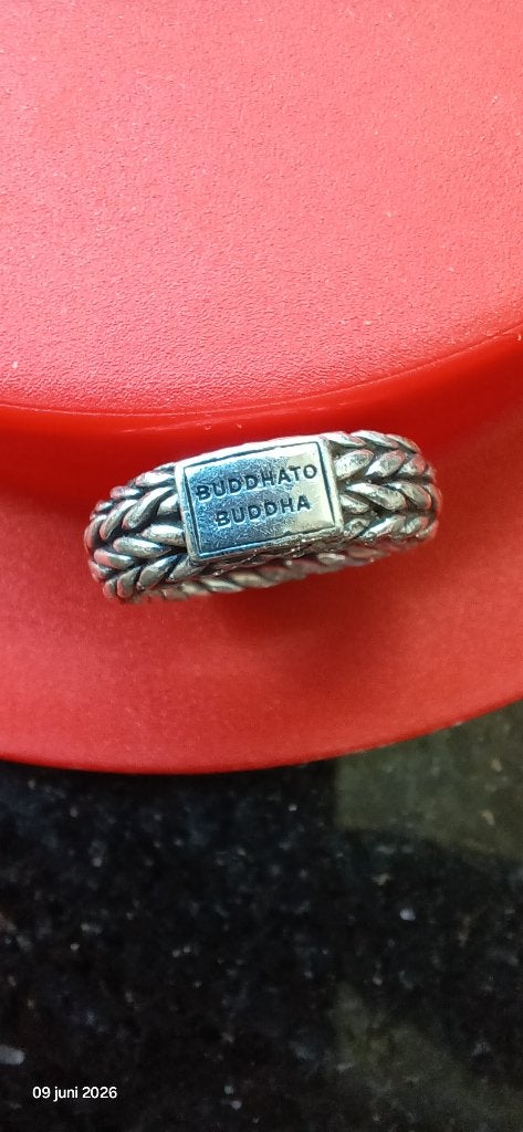 Buddha ring, Gebruikt, Ophalen of Verzenden, 17 tot 18, Dame of Heer
