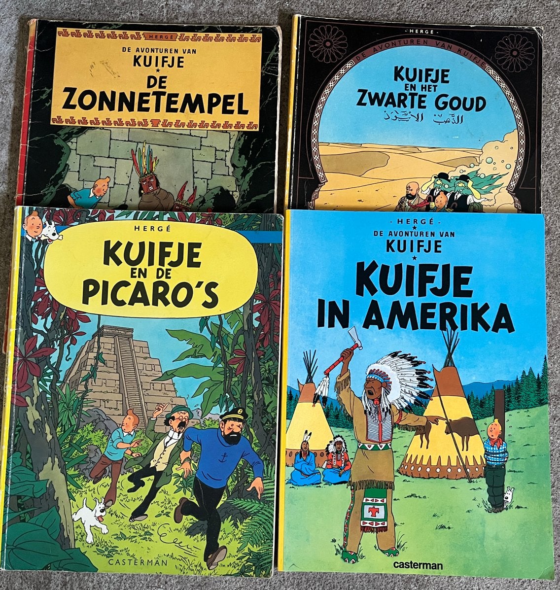 Kuifje stripboeken: De Zonnentempel, In Amerika, De Picaro's, Boeken, Stripboeken, Meerdere stripboeken, Ophalen of Verzenden