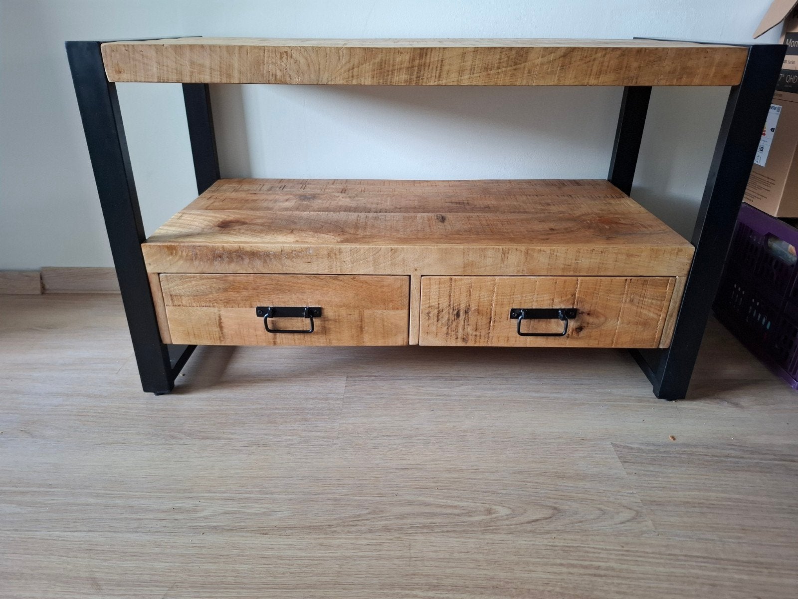 Mangohouten Dressoir / TV-meubel - 100x45x60 cm, 50 tot 100 cm, Zo goed als nieuw, Minder dan 100 cm, 25 tot 50 cm