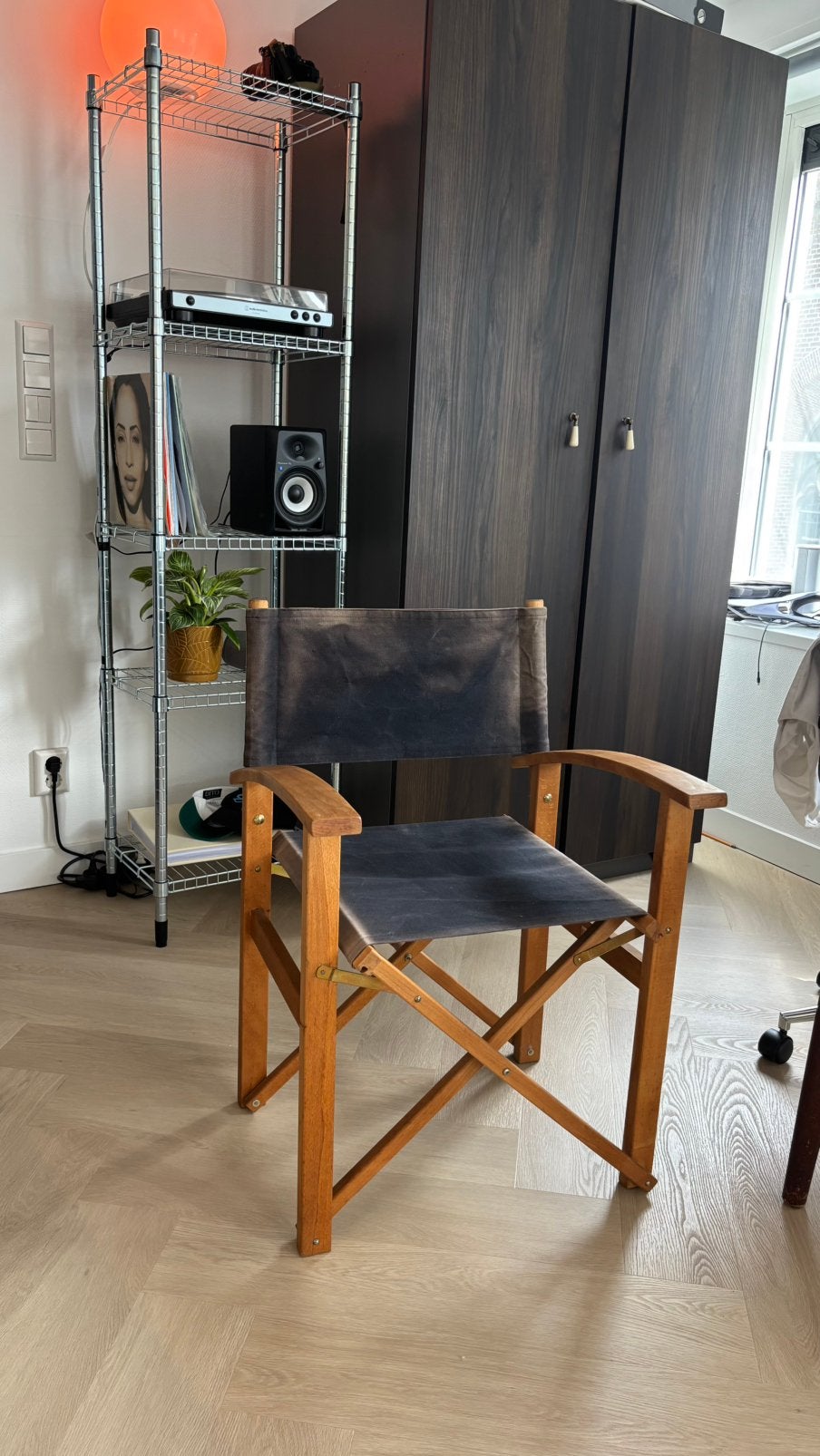 Regisseur stoel - Vintage stoeltje inklapbaar, Huis en Inrichting, Ophalen, Gebruikt, Bruin, Eén