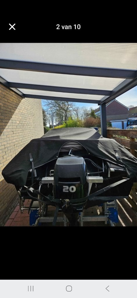 Fletcher speedboot met 20pk + zgan trailer, Ophalen, Gebruikt, Minder dan 70 pk, Elektrische start